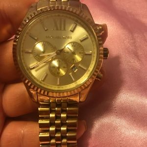 Michael Kors Gold Tone Chronograph-Unisex Watch